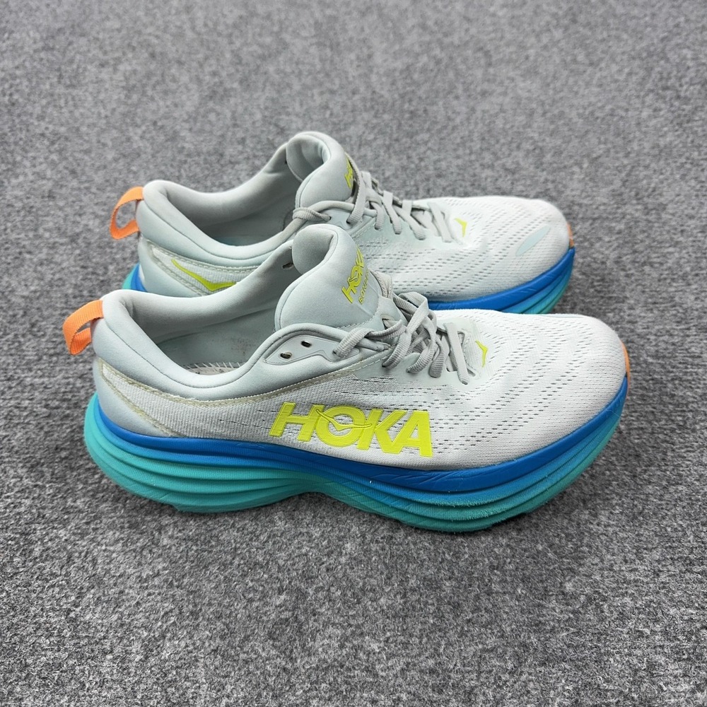 Hoka One One Bondi 8 Shoes Mens Size 10 Multicolor Running Sneakers 1123202